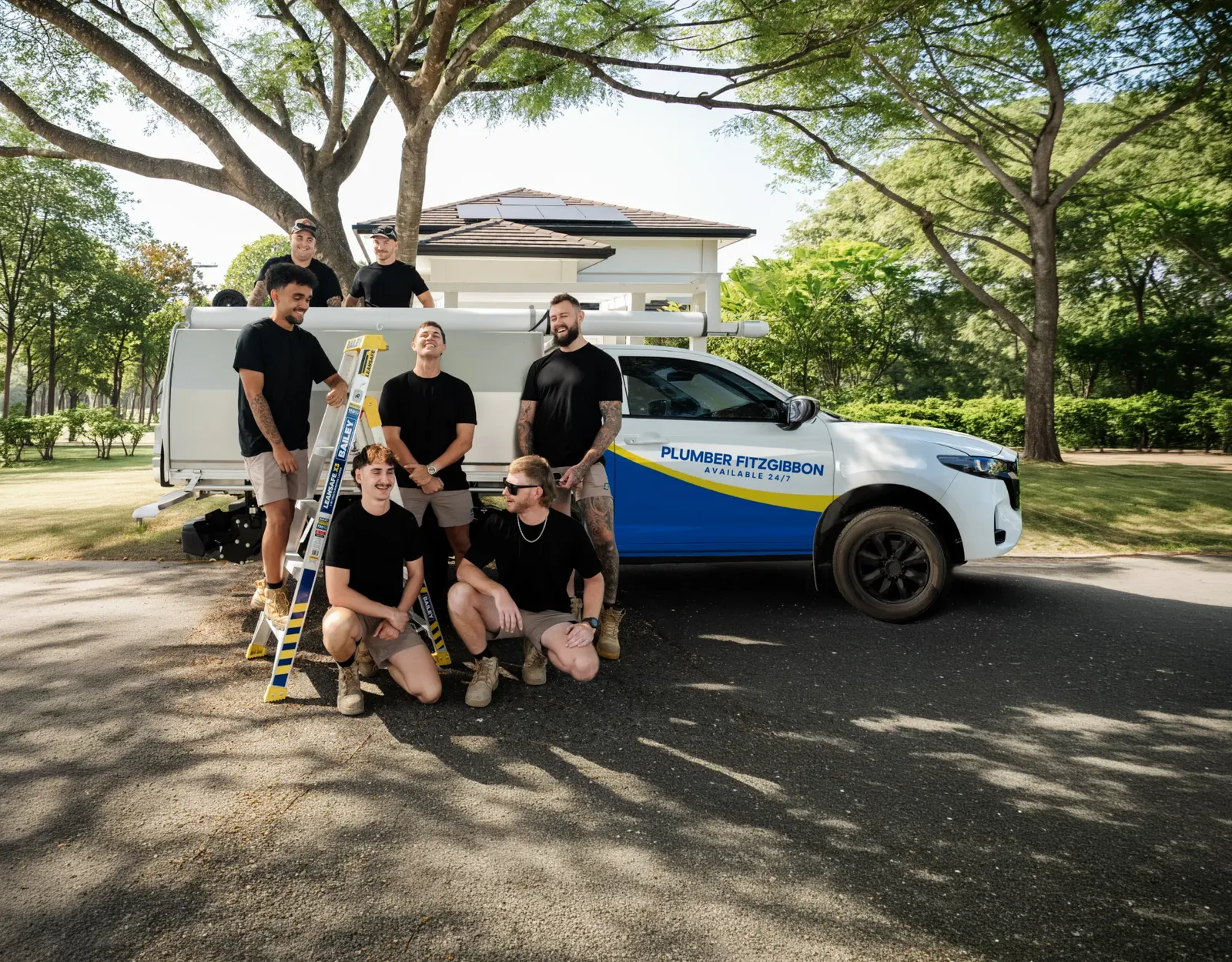 Plumber Fitzgibbon team and ute